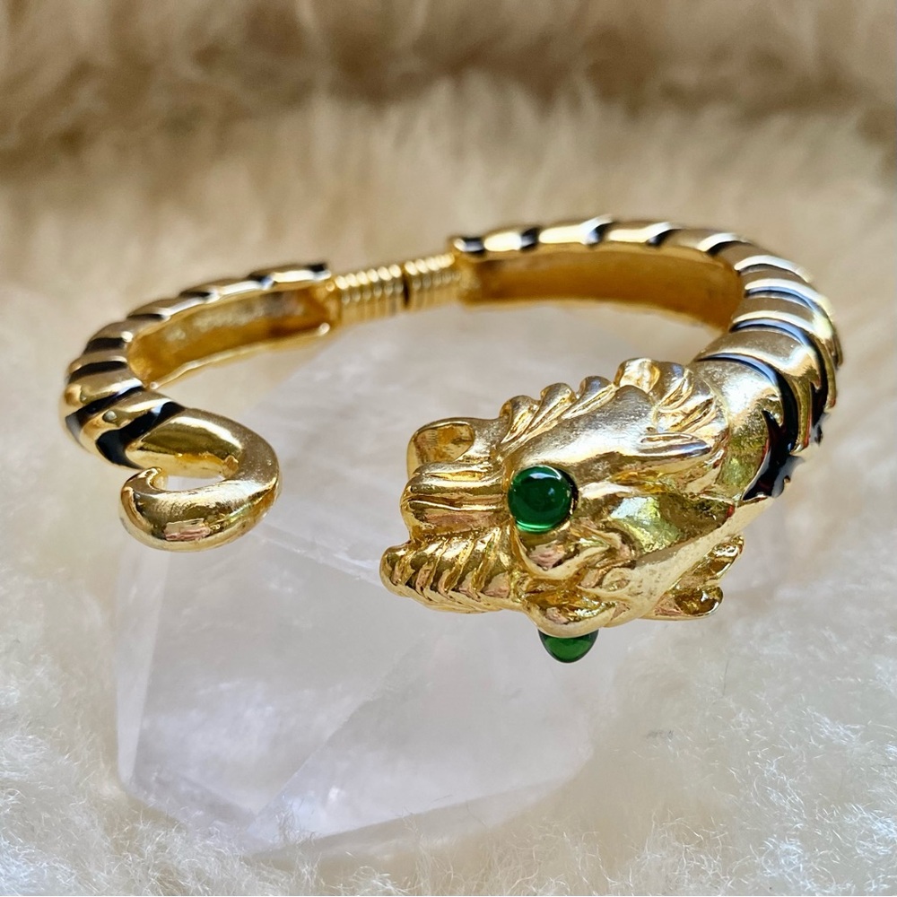Kenneth Jay Lane Tiger Head Bracelet